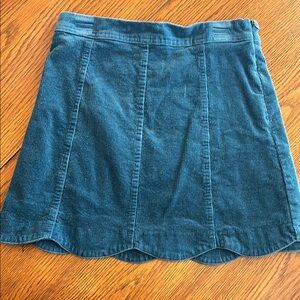 Stylish Blue Corduroy Skirt